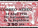Spain 1938 Quijote 2,50 + 10 CTS Red Edifil 756